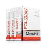 Foligain Minoxidil 5% Spuma regenerare par pentru Barbati (3 x 60ml) 3 luni